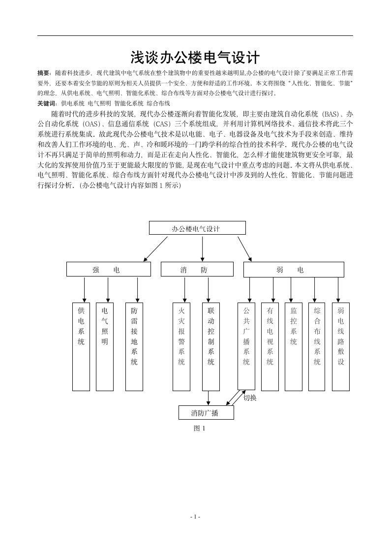 浅谈办公楼项目电气设计.doc