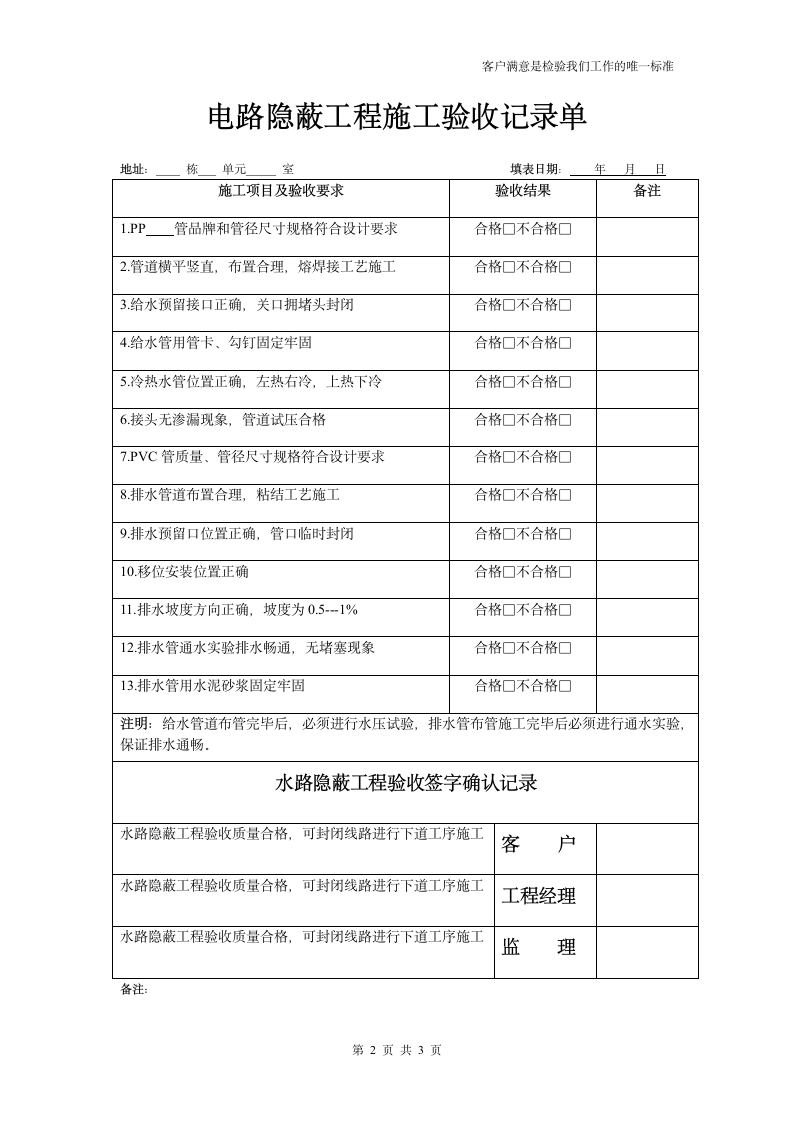 电路隐蔽工程施工验收记录单.wps第2页