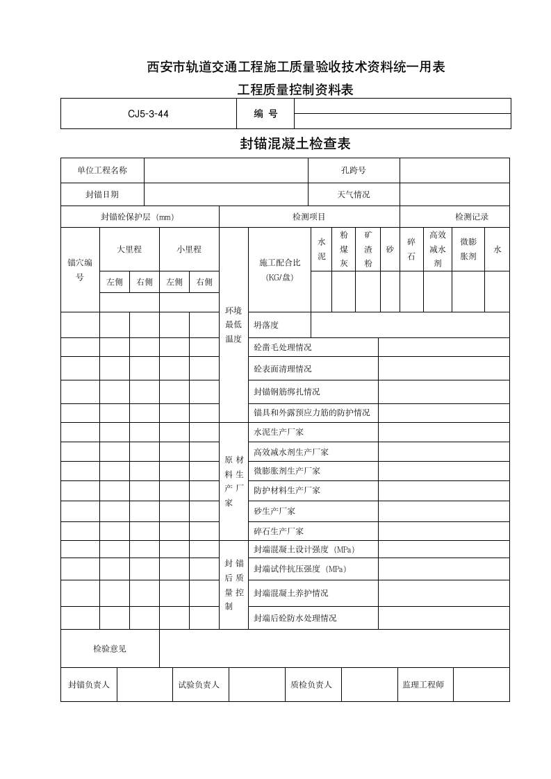 16-箱梁封锚混凝土检查表.doc