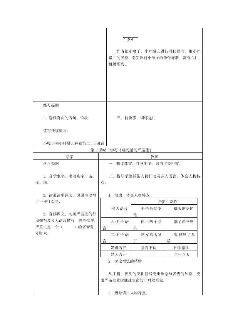 《人物描写一组》教案学案设计.doc第2页