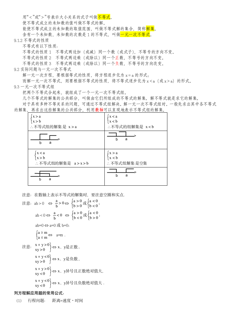 初一数学下册知识点汇总(详细版).docx第6页