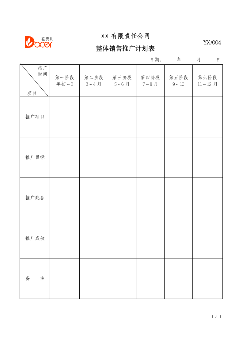 整体销售推广计划表.docx第1页