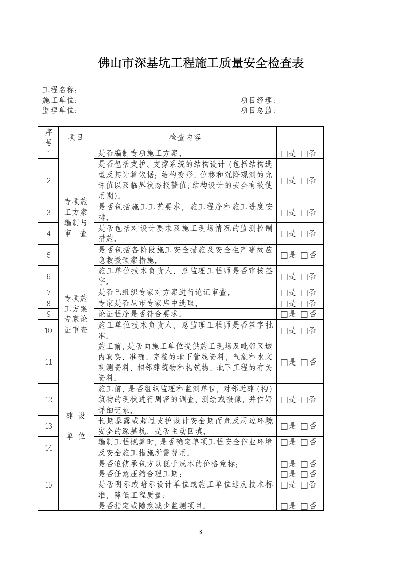 工程监理单位安全管理检查表.doc第8页