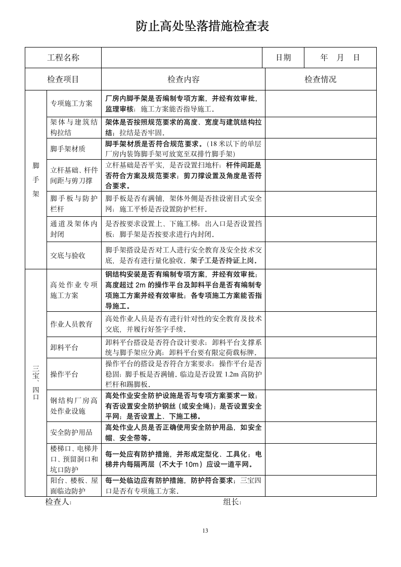 工程监理单位安全管理检查表.doc第13页