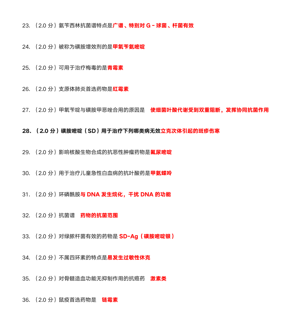 北医网校药理学第11页