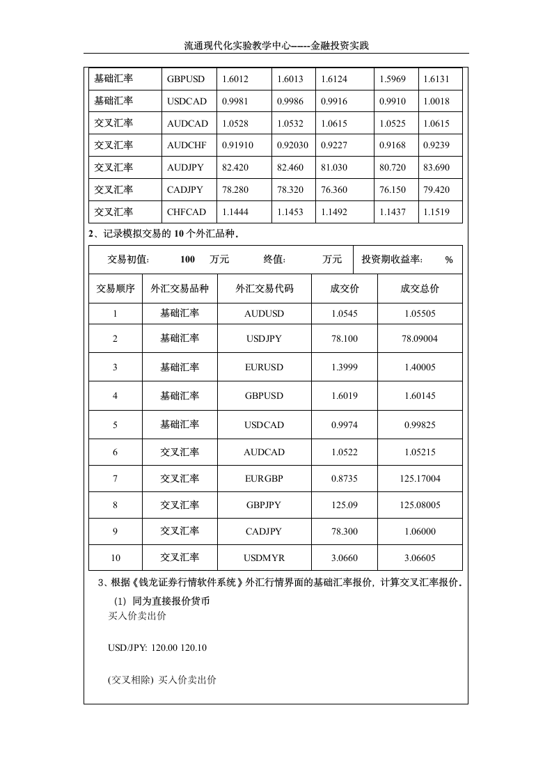 期货、外汇交易__实验报告-上海商学院第4页