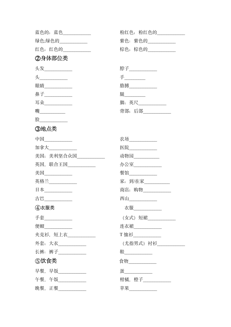 仁爱版七年级上册寒假单词默写表（单词速记法）.doc第3页