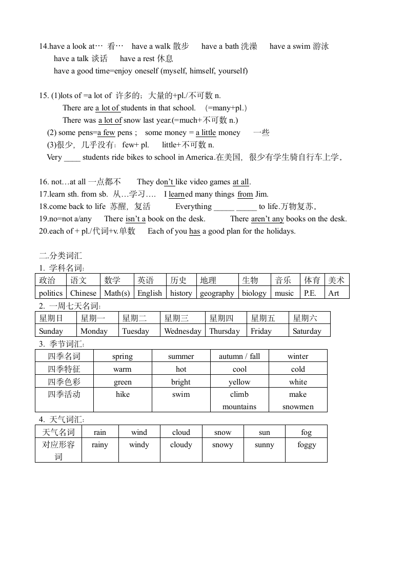 仁爱科普版七年级下册英语知识点汇总.doc第3页