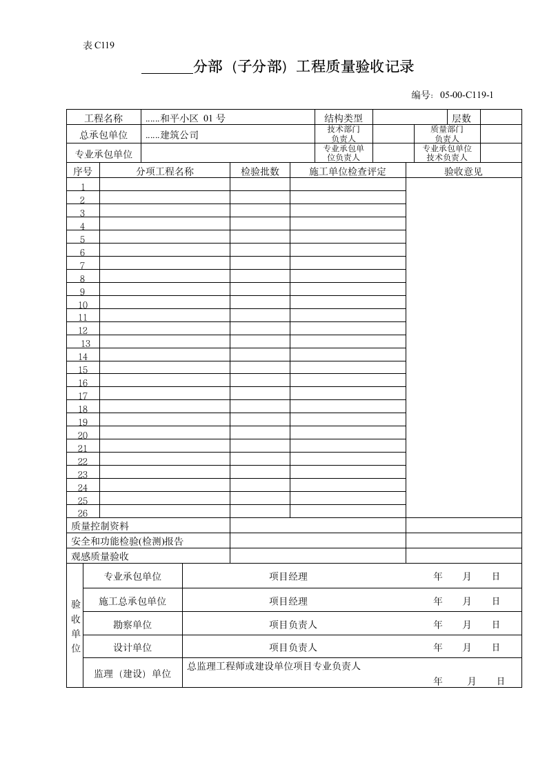 分部子分部工程质量验收记录.doc