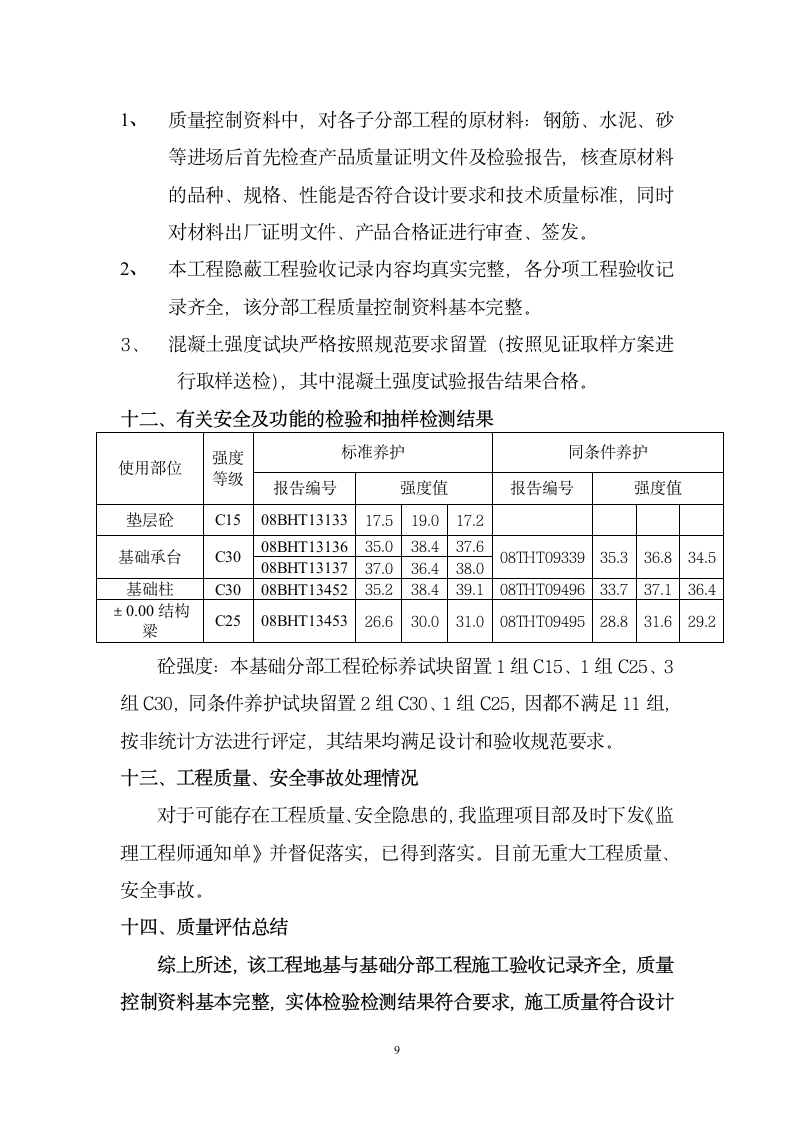 地基基础验收质量评估报告.doc第9页