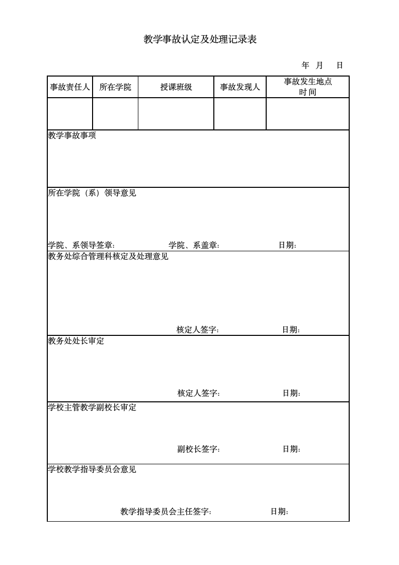 教学事故认定及处理记录表.doc第1页