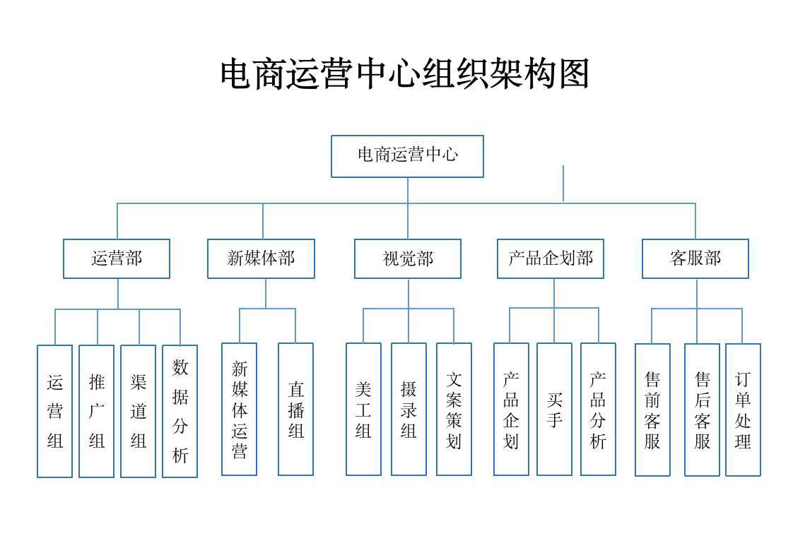 电商运营中心组织架构图人员架构表.docx第1页