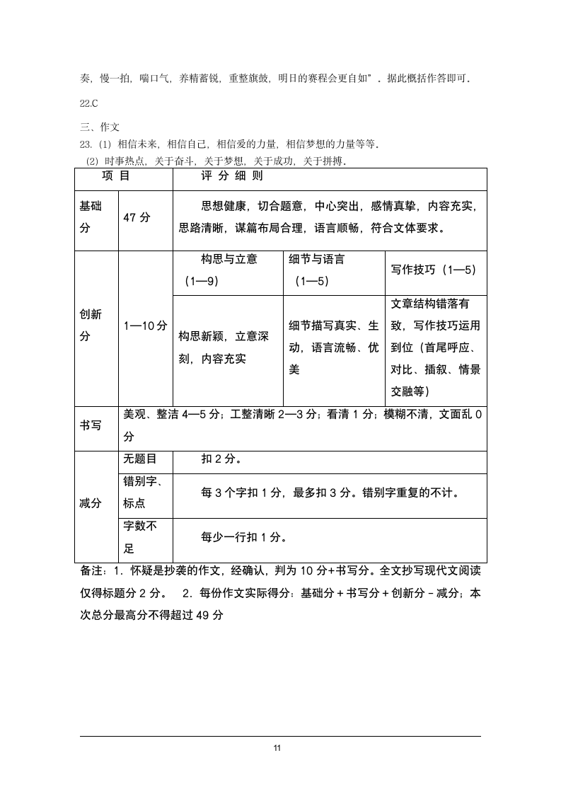 2021年辽宁省沈阳市中考语文押题卷（word版含答案）.doc第11页