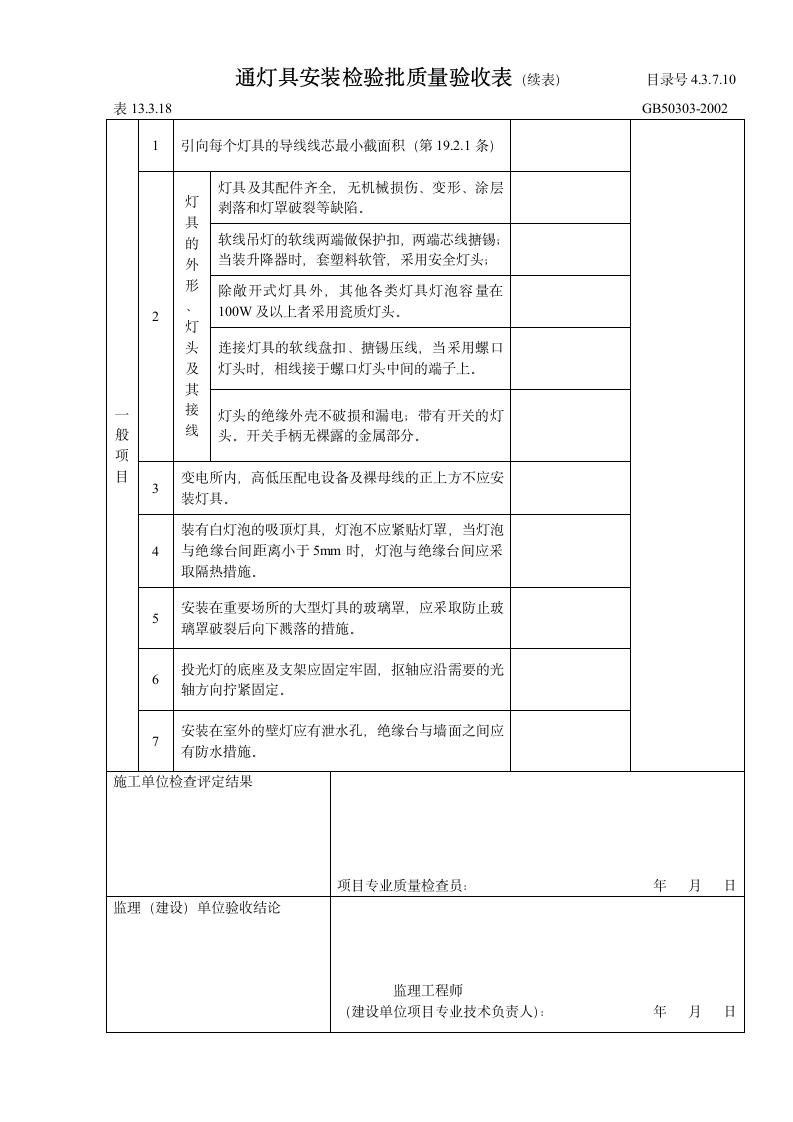 某普通灯具安装检验批质量验收表.doc第2页