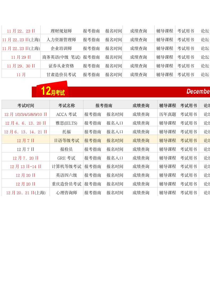 2014年各种考试的时间第5页