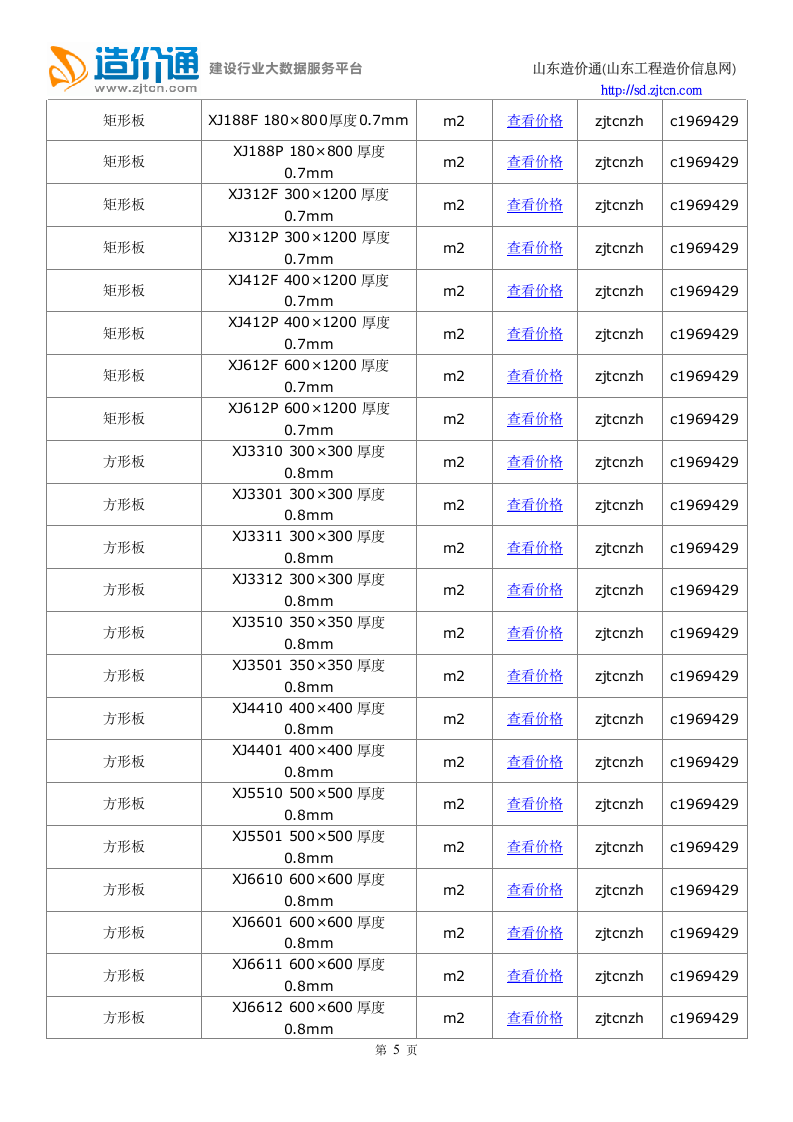 青岛信息价,最新最全青岛工程造价信息网信息价下载-造价通第5页