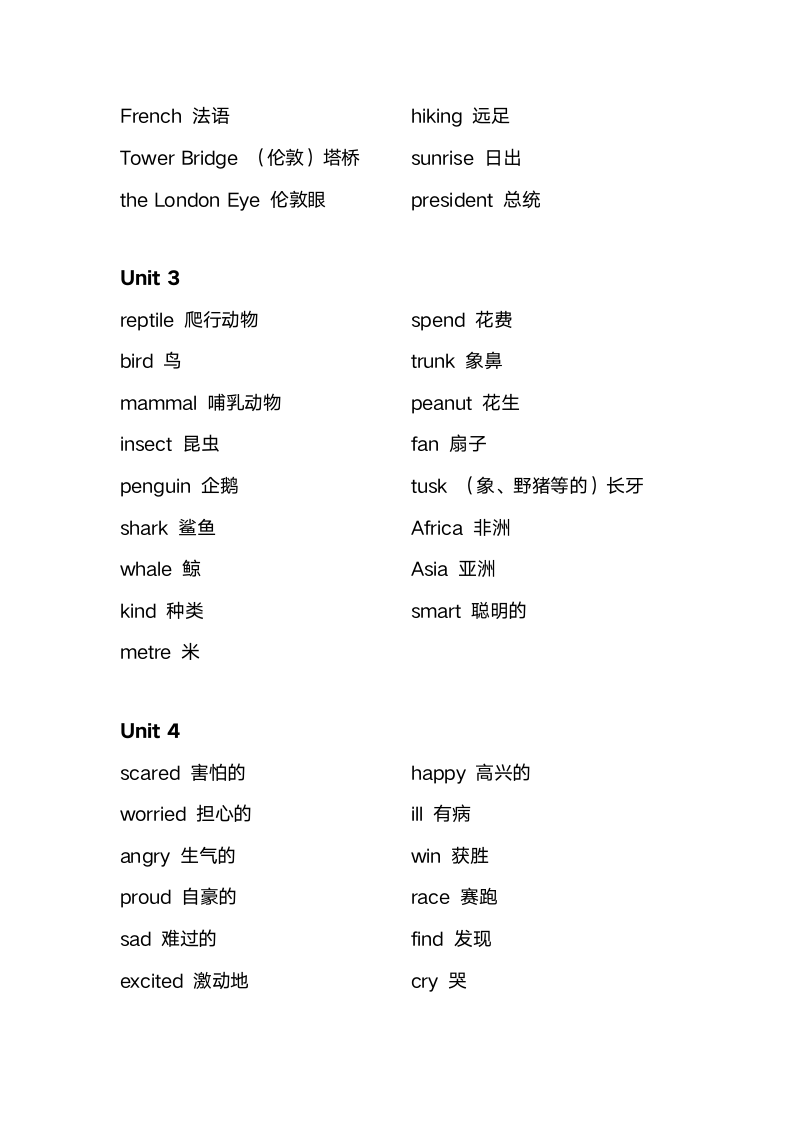 人教版PEP（一年级起点）六年级上册单词表.docx第2页