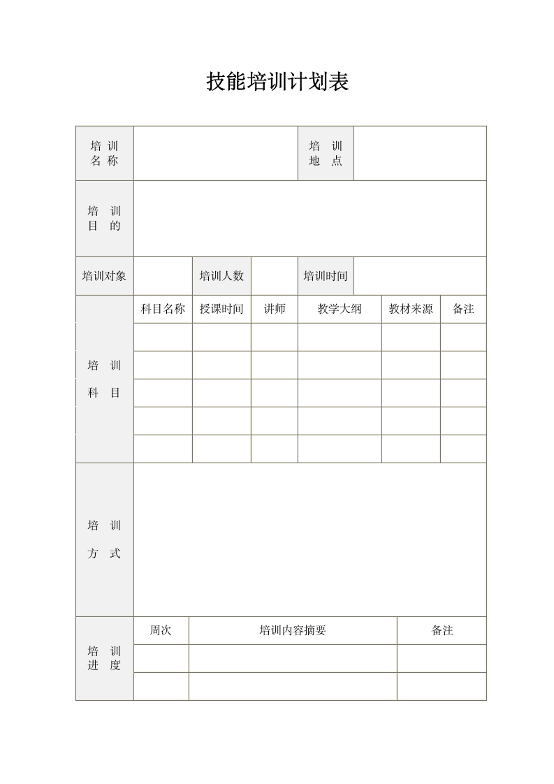 技能培训计划表.docx第1页