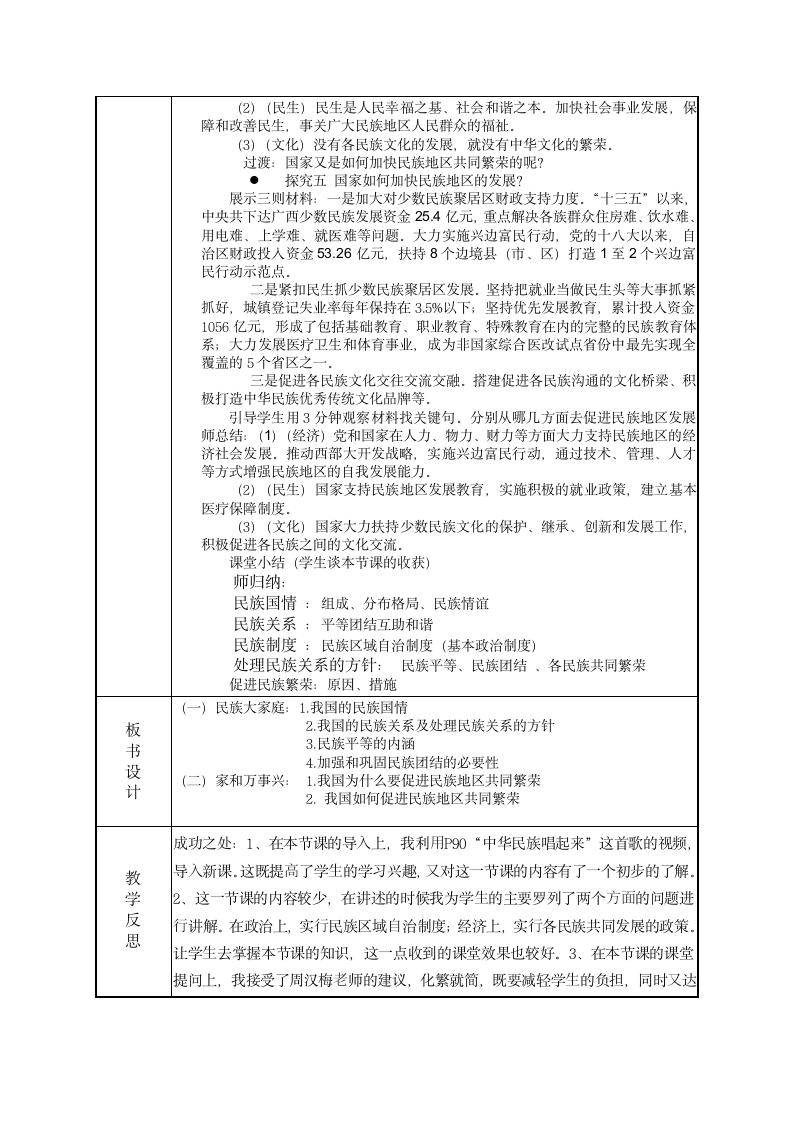 7.1 促进民族团结 教案（表格式）.doc第4页