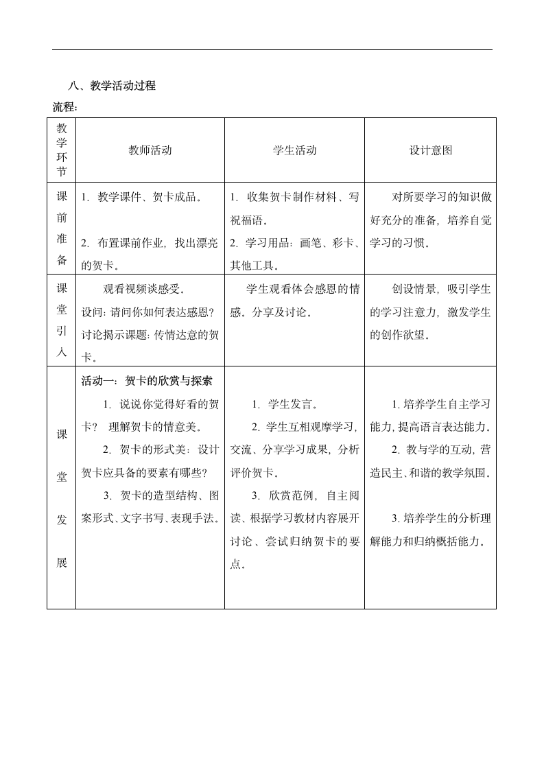 岭南社版七年级美术上册《5 传情达意的贺卡》教学设计.doc第3页