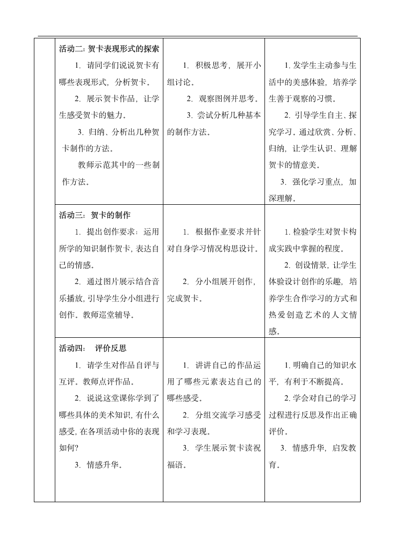 岭南社版七年级美术上册《5 传情达意的贺卡》教学设计.doc第4页