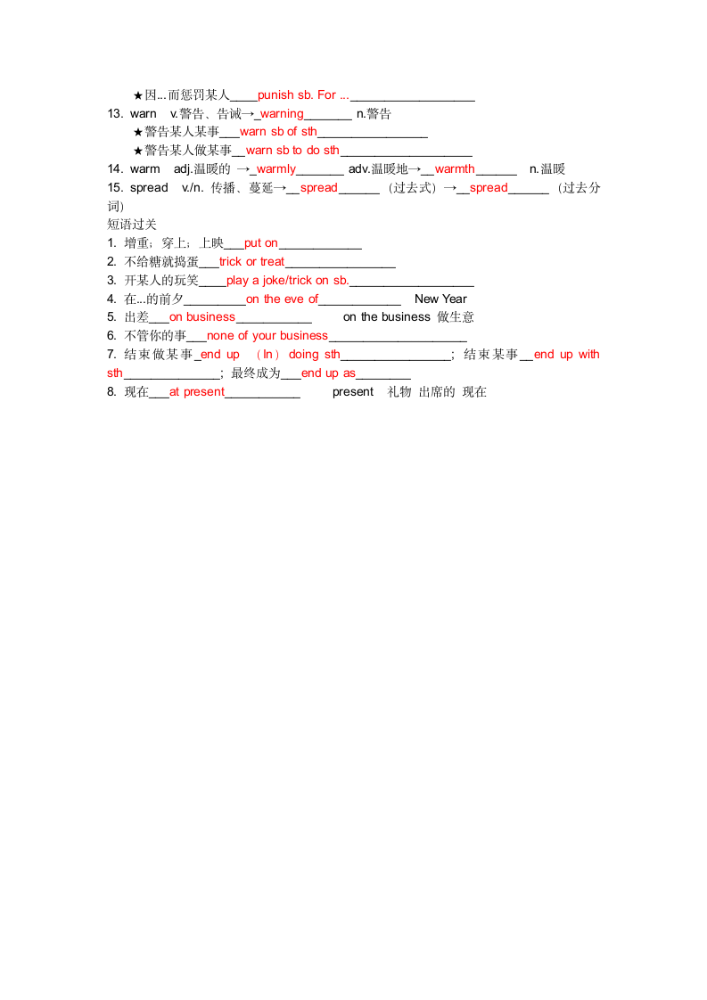 人教版九年级全册  Unit1-2培优笔记.doc第4页