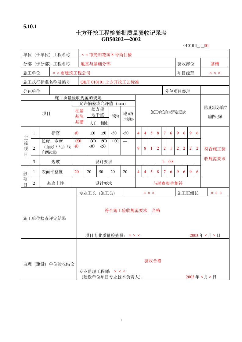 检验批质量验收记录表填写范例.doc