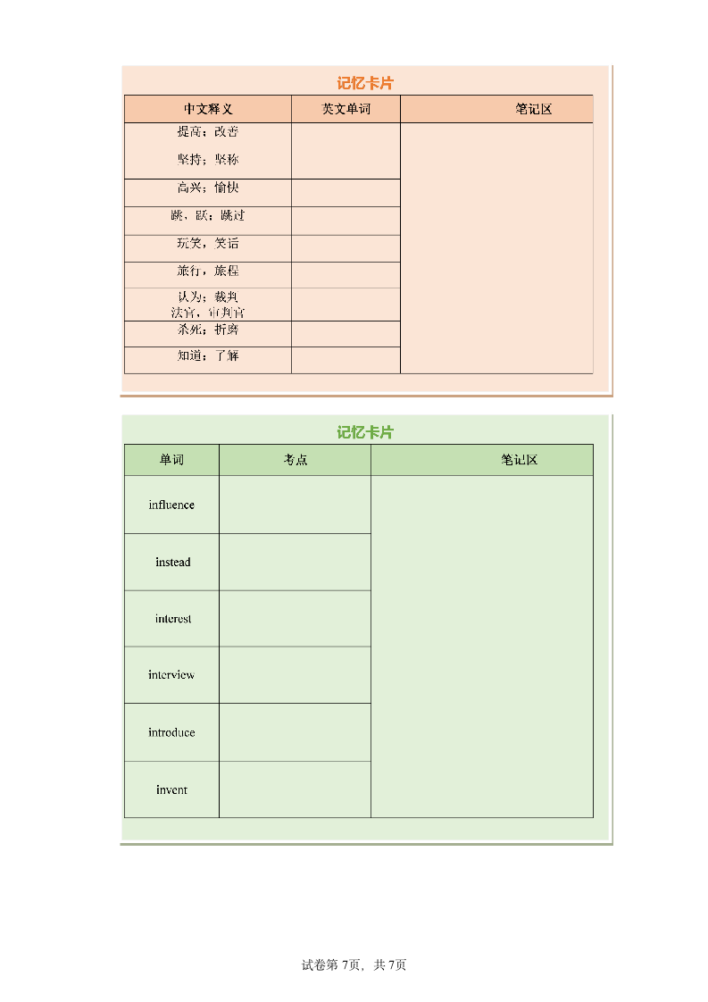 2024年英语中考一轮高频词汇复习 List17（含解析）.doc第7页