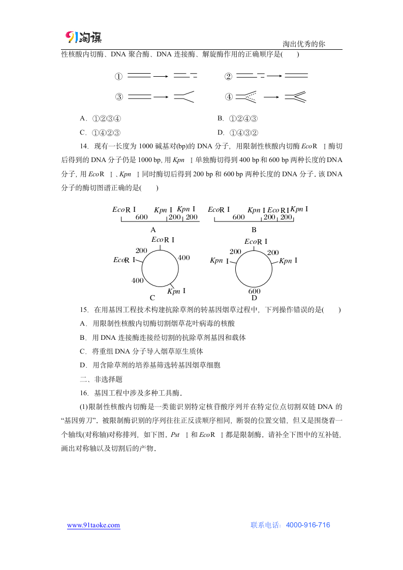 生物-人教版-选修3-课时作业5：1.1 DNA重组技术的基本工具.docx-专题1 基因工程-学案.docx第3页