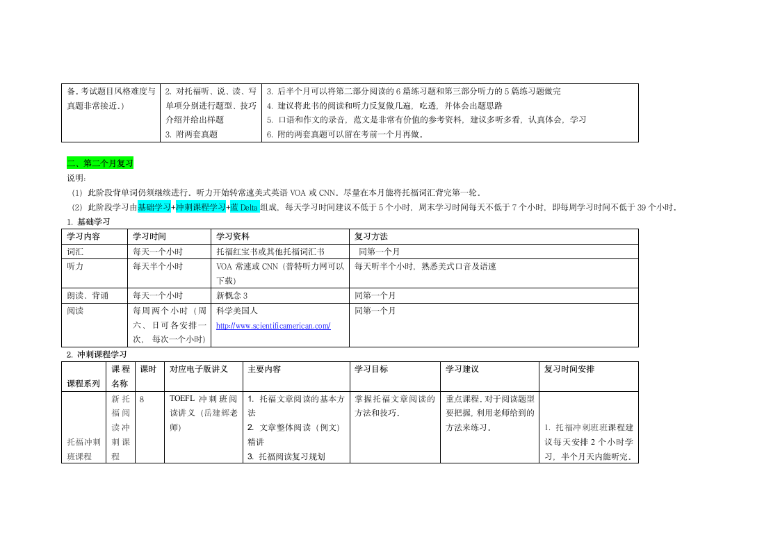 托福考试三个月复习计划第4页