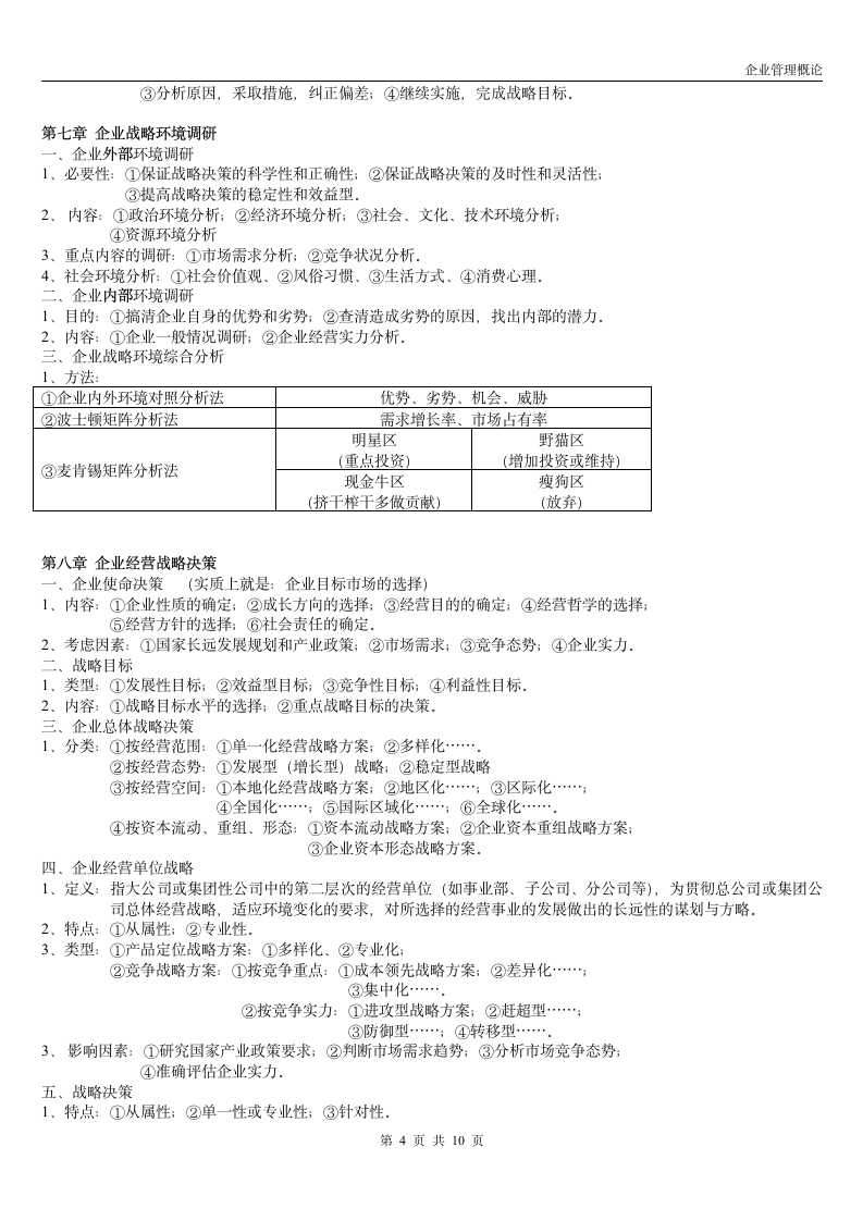 工商企业管理自考资料第4页