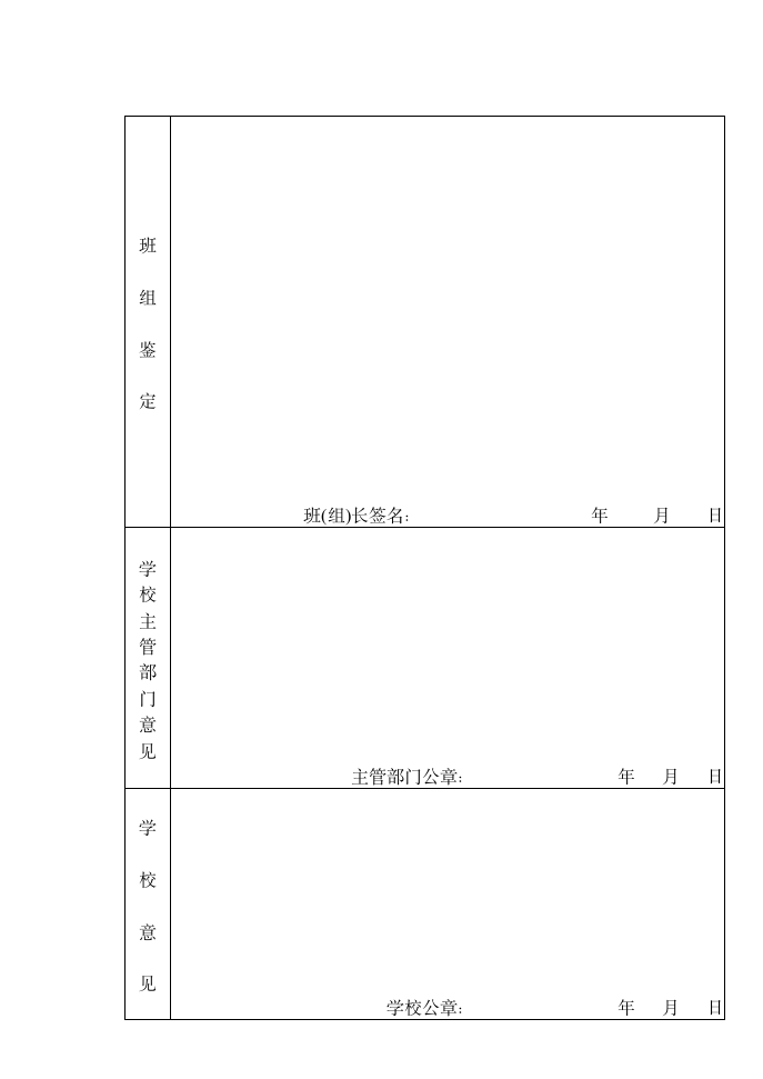 湖南工学院毕业生登记表第7页