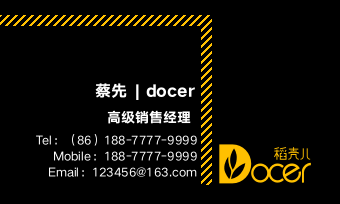 黑黄简约商务名片.docx第2页