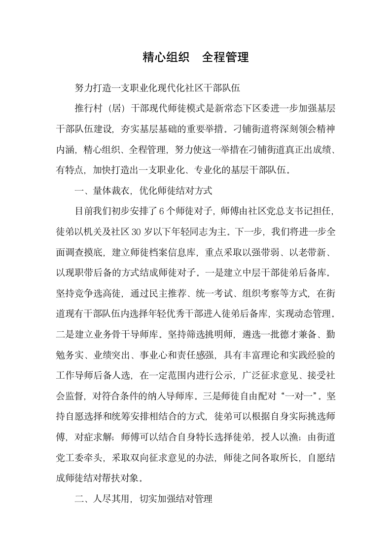 村干部现代师徒结对模式经验介绍.docx