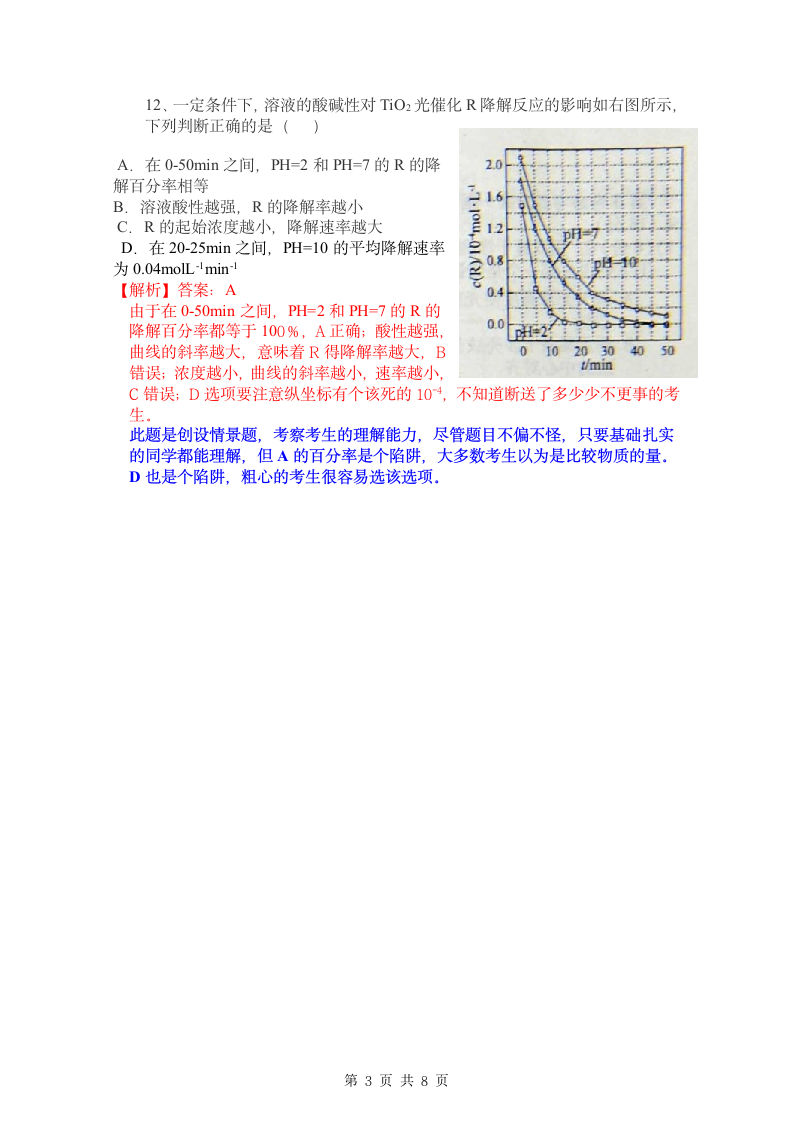 2012年福建高考理综化学部分解析第3页