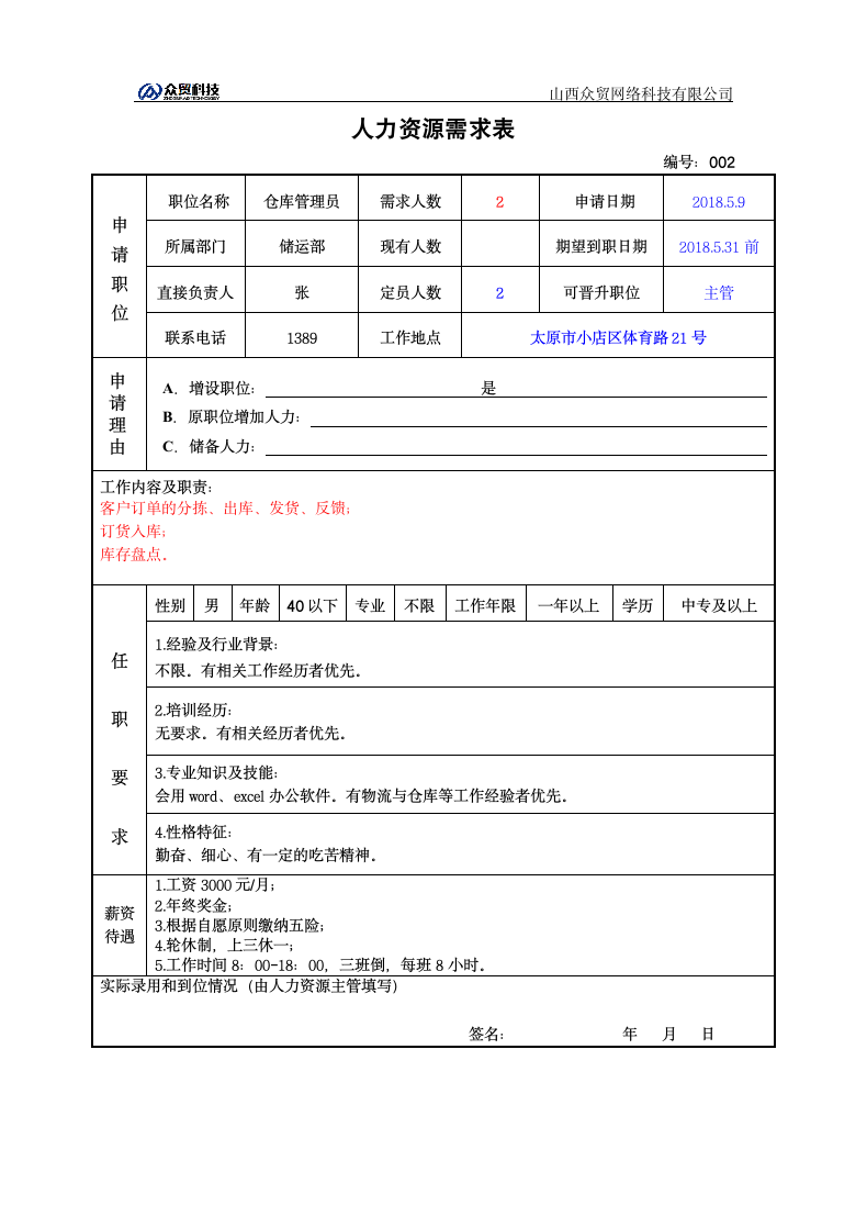 人力资源需求表.doc第2页