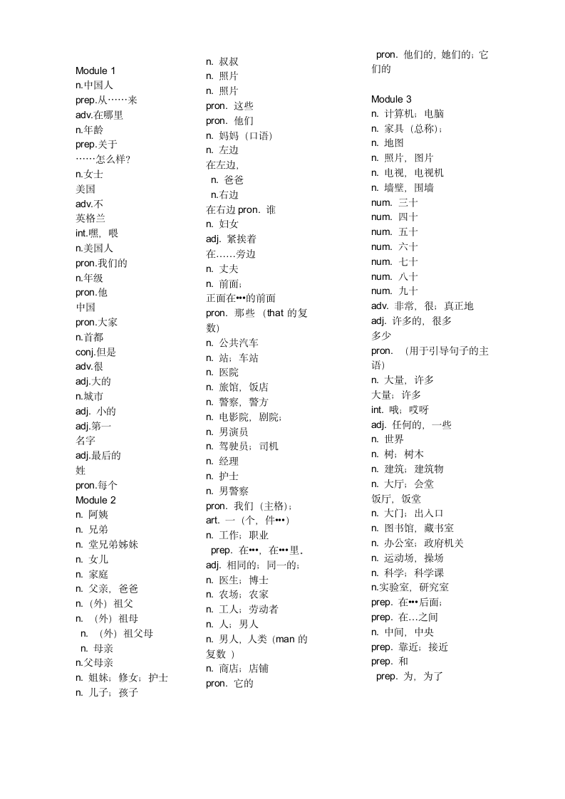 新外研版英语七年级上册单词默写表.docx第1页