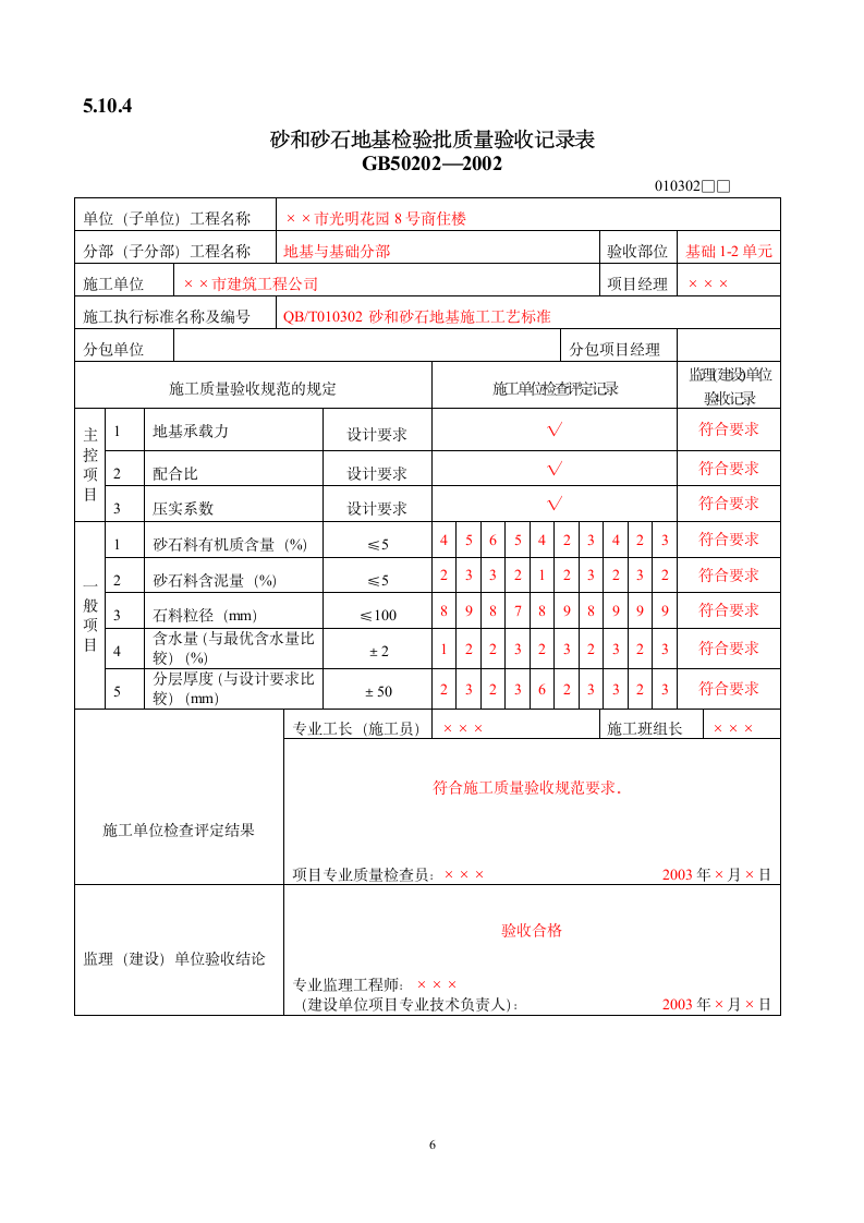 地基基础检验批质量验收记录表.doc第6页