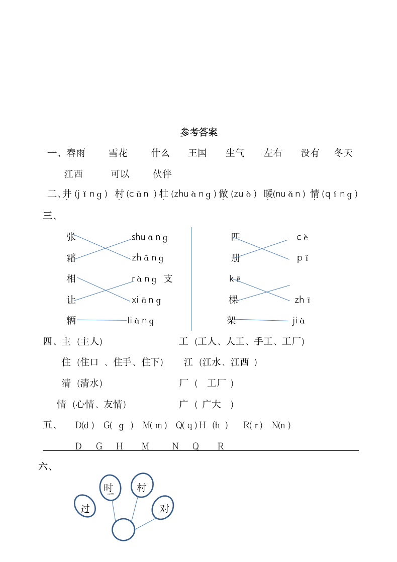 部编版六年级下册语文试题-2021第一次月考试卷附答案.doc第5页