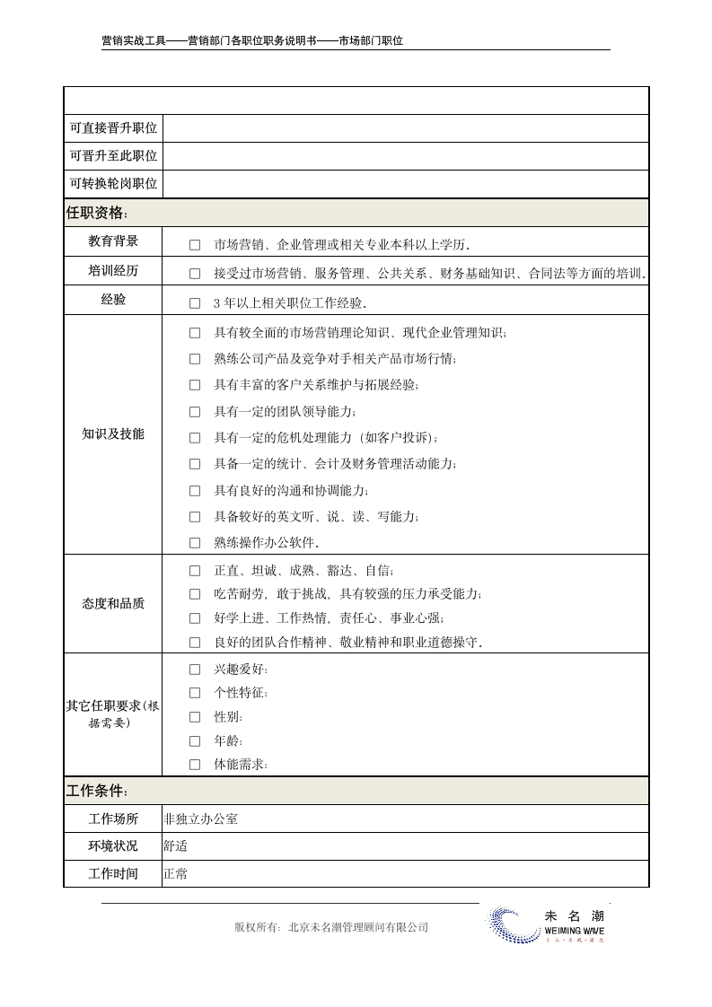 职务说明书—客户关系主管.doc第4页