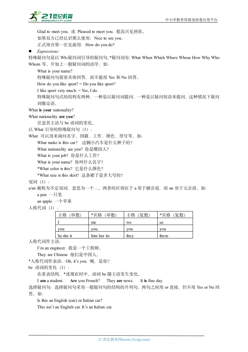 图说英语：新概念英语第一册课文讲义+原创笔记Lesson 1 – Lesson 6.doc第5页