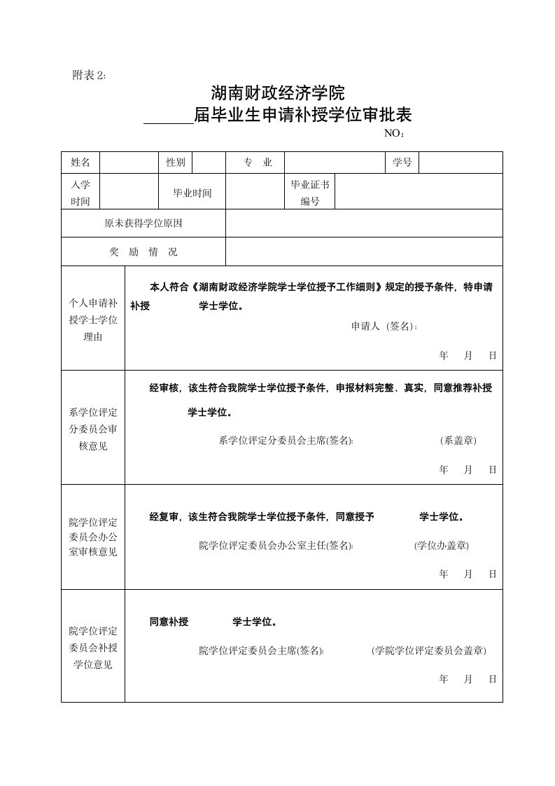 湖南财政经济学院学士学位授予工作细则第6页