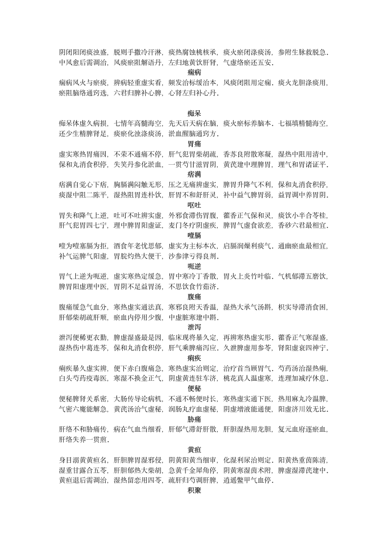 中医执业助理医师考试中内歌诀第2页