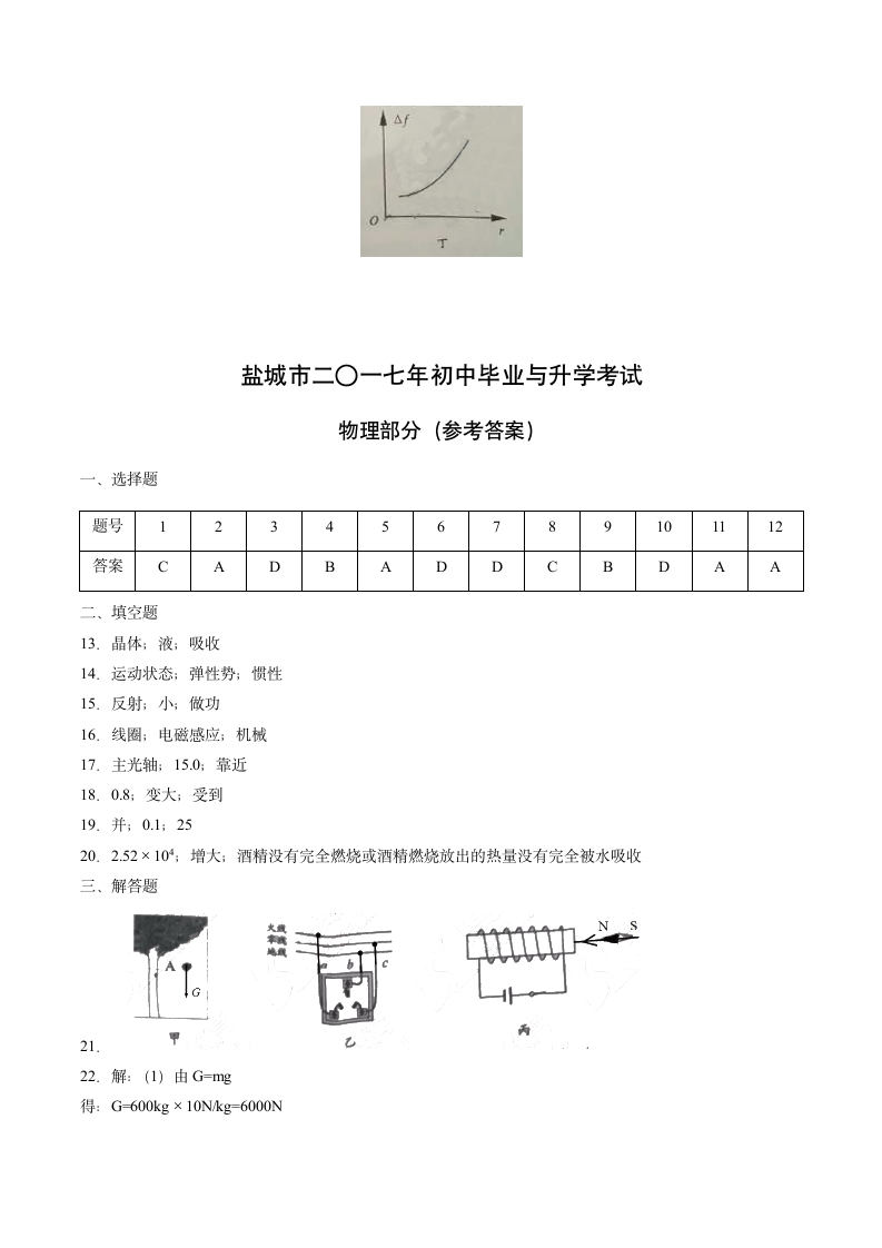 江苏盐城2017年中考物理试题第8页