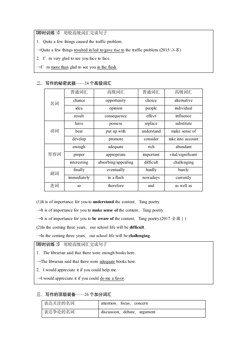 英语-人教版-一轮复习-21版：不落俗套的亮点词汇(步步高).docx-28.亮点词汇-写作专题-学案.docx第2页