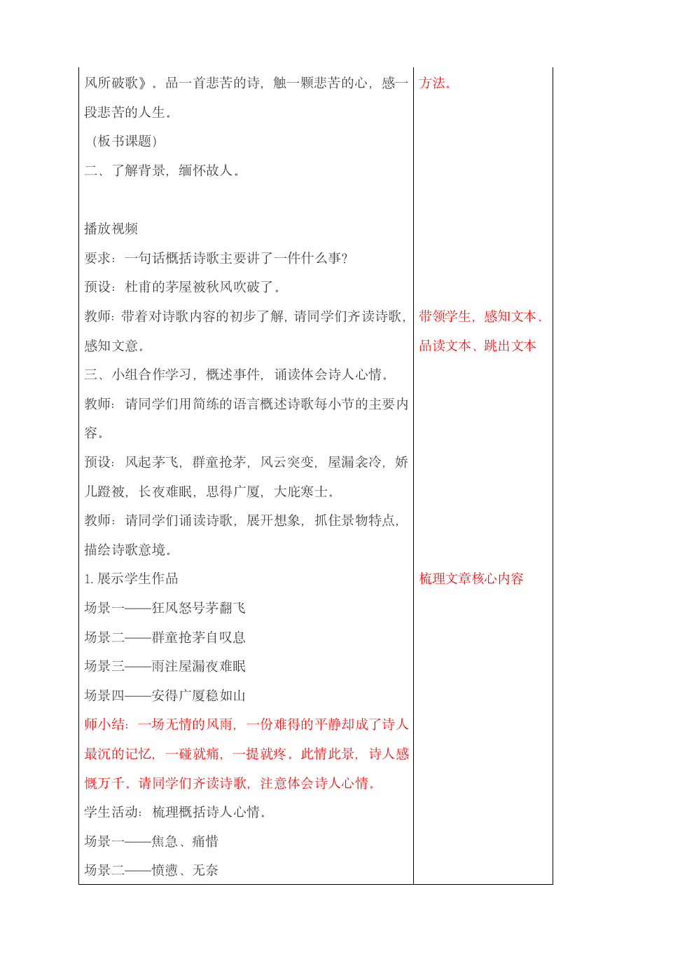 2021-2022学年部编版语文八年级下册24唐诗三首《茅屋为秋风所破歌》教学设计.doc第2页