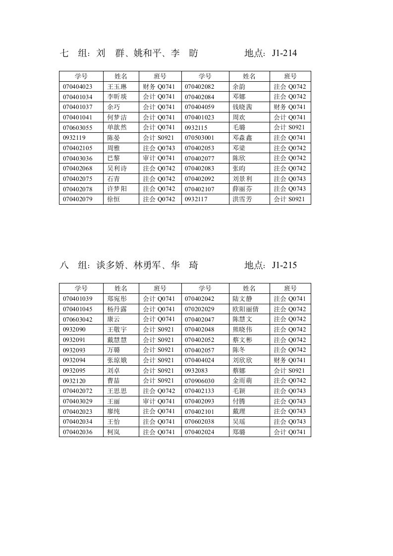 湖北经济学院法商学院会计系2008届本科毕业论文答辩安排表第4页