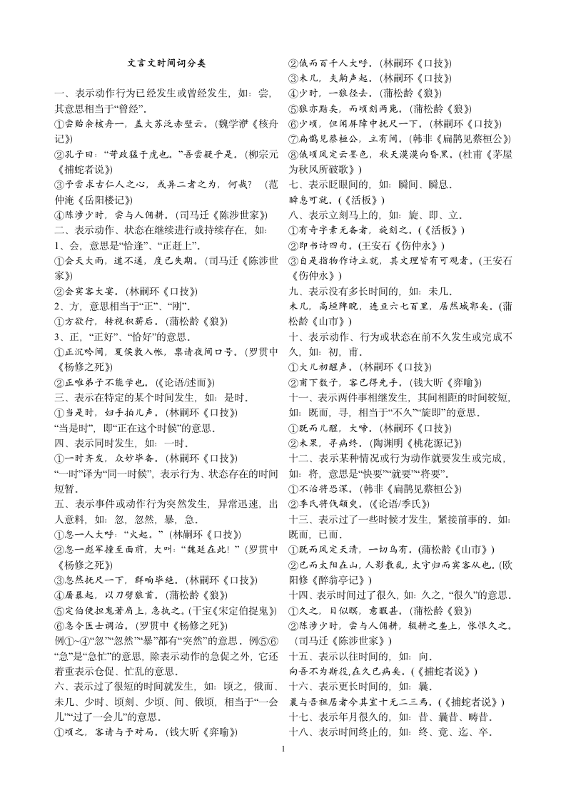 2012高考文言文——1时间词分类3第1页