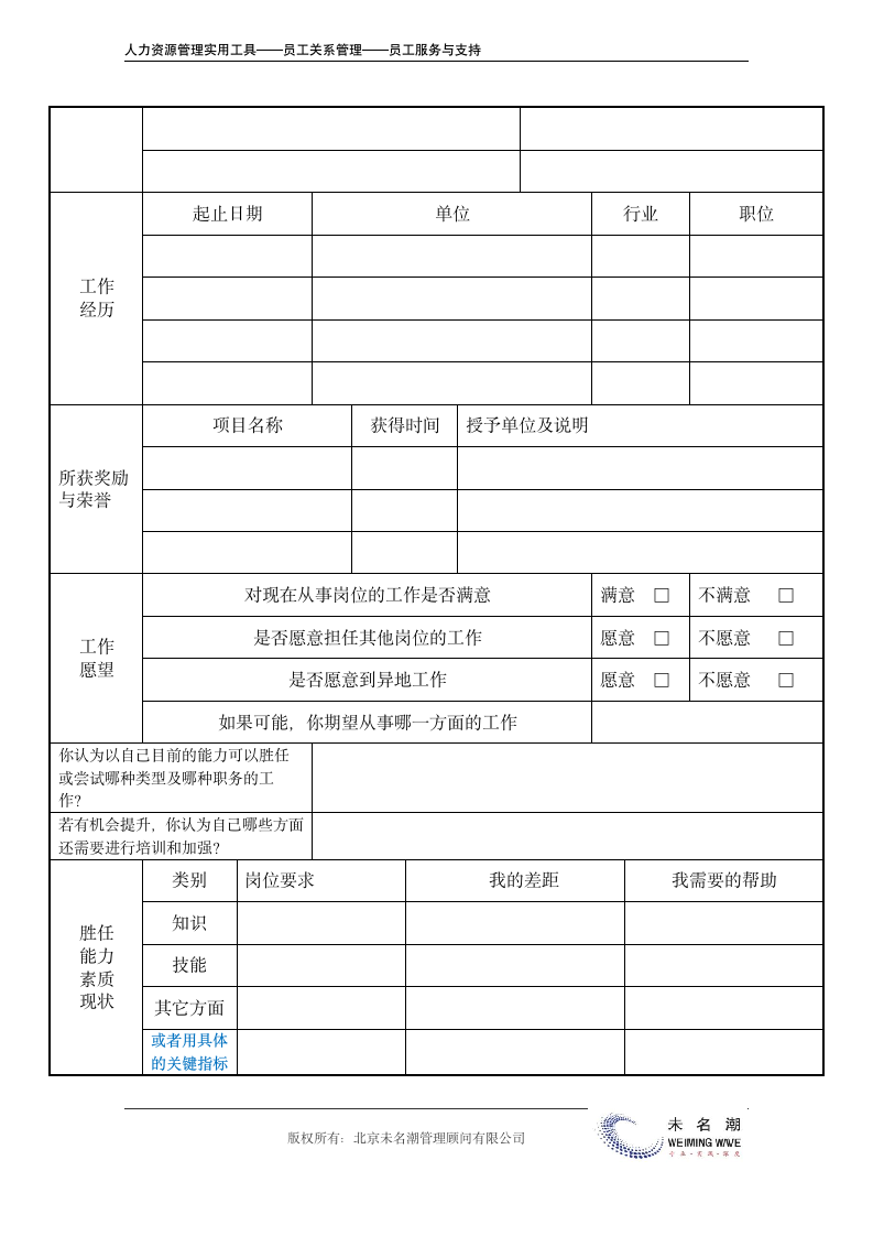 员工职业生涯规划表.doc第3页