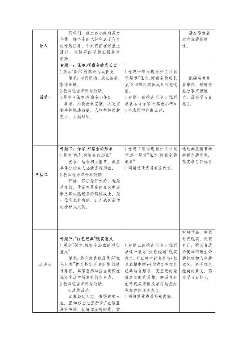 2021-2022学年部编版语文八年级下册第六单元名著导读《钢铁是怎样炼成的》教学设计.doc第5页